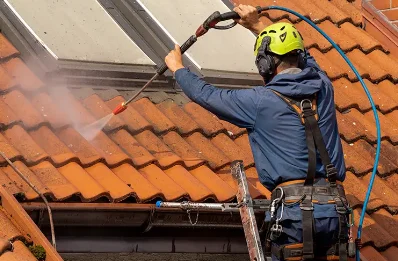 Démoussage et hydrofuge de toiture au Born